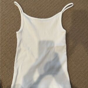 Doni Women's White Ribbed Tank Top